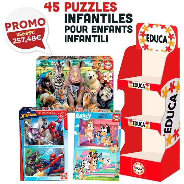 Expositor promocional 45 Puzzles Infantiles Educa
