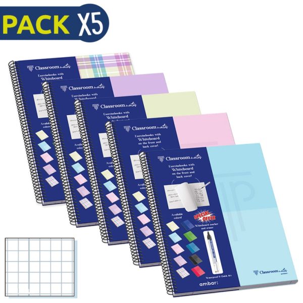 Pack 5 Blocs microperforado A4 100 hojas 90 gramos Colección Pastel