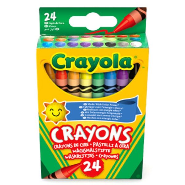 Crayola Estuche 24 Ceras colores trazo Suaver