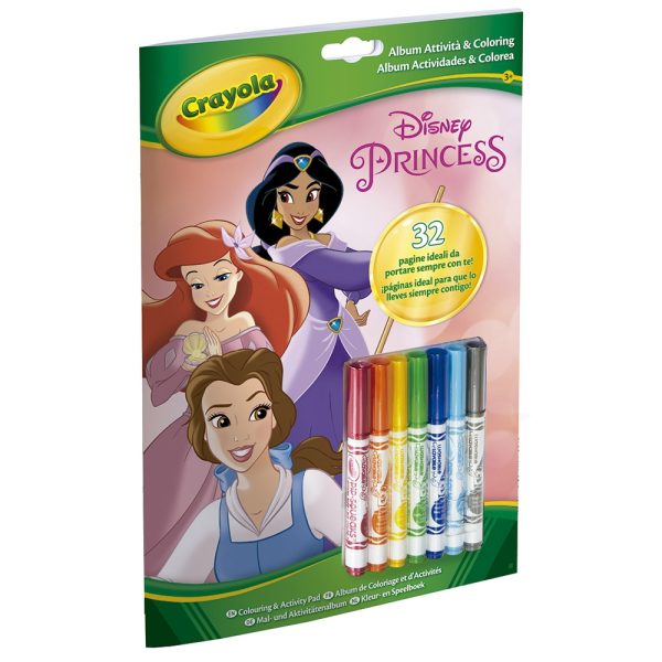 Crayola Libro Actividades Princesas Disney con rotuladores