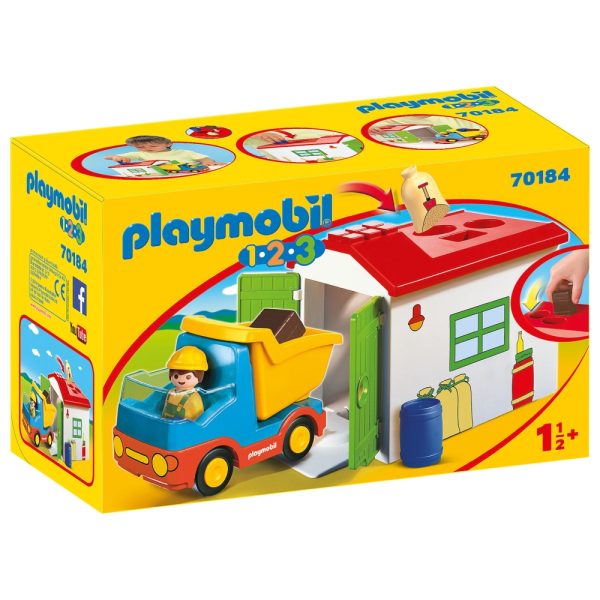 Playmobil 1.2.3 Camión+garaje