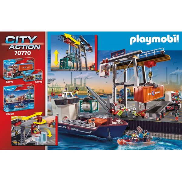 Playmobil City Action Grúa con Contenedores