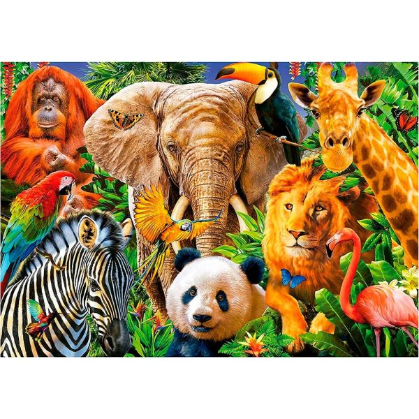 Puzzle Educa 500 piezas Animales salvajes Collage