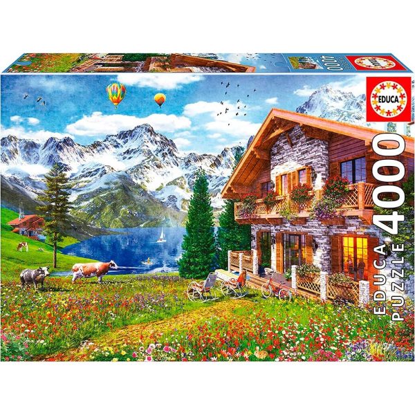 Puzzle Educa 4000 piezas Hogar en los Alpes