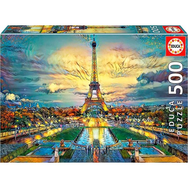 Puzzle Educa 500 piezas Torre Eiffel. Paris
