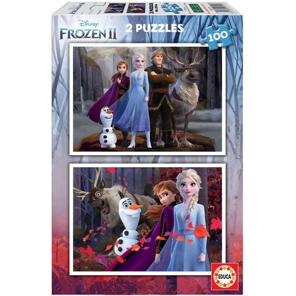 Frozen Puzzle doble 2x100 piezas