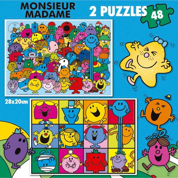 Monsieur Madame Puzzle doble 2x48 piezas