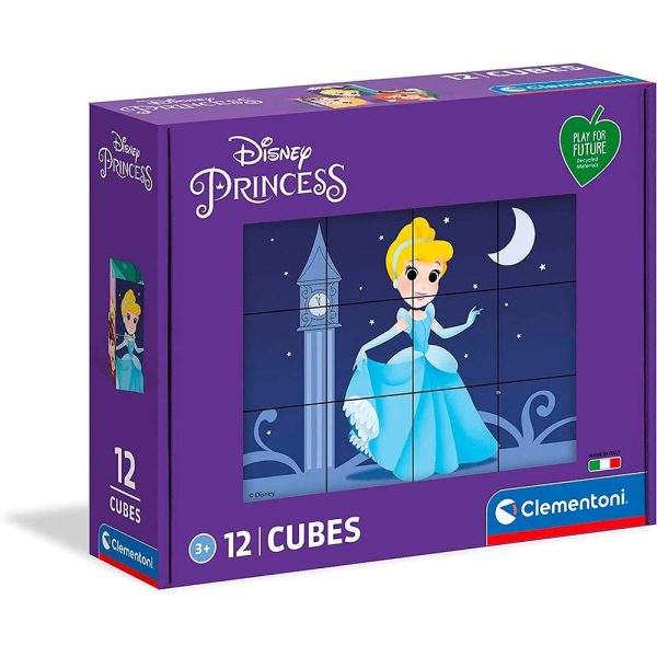 Princesas Disney Rompecabezas 12 cubos ECO