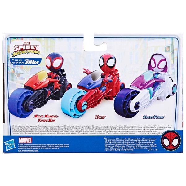 Spidey Marvel Figura héroes 10 cm con motocicleta 2 modelos surtidos