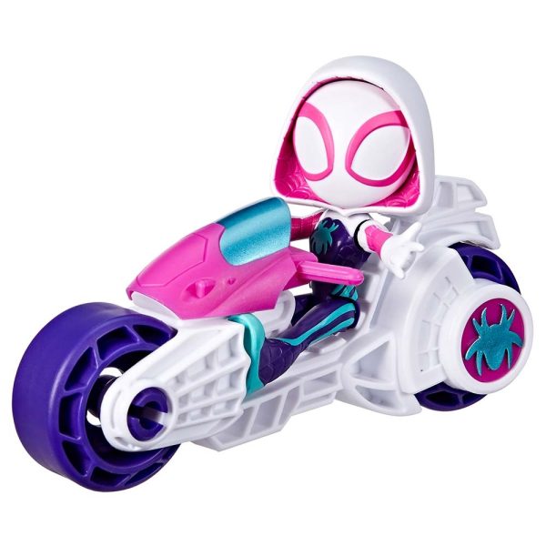 Spidey Marvel Figura héroes 10 cm con motocicleta 2 modelos surtidos