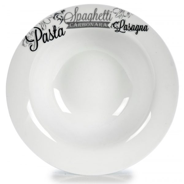 Plato porcelana hondo para pasta 23 cm