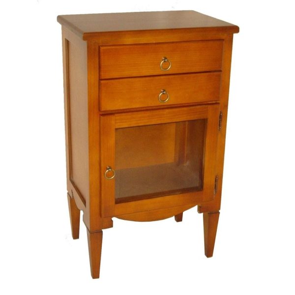 Mueble auxiliar madera miel 82x52x34 cm