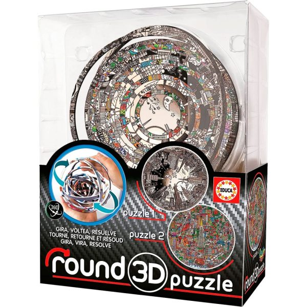 PROVISIONAL *Puzzle Round 3D gira y voltea Fazzino